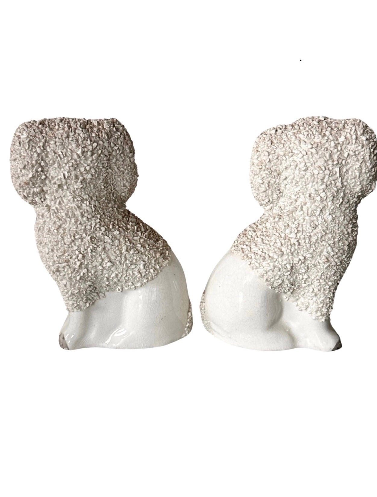 Vintage English Staffordshire Confetti Poodles - a Pair