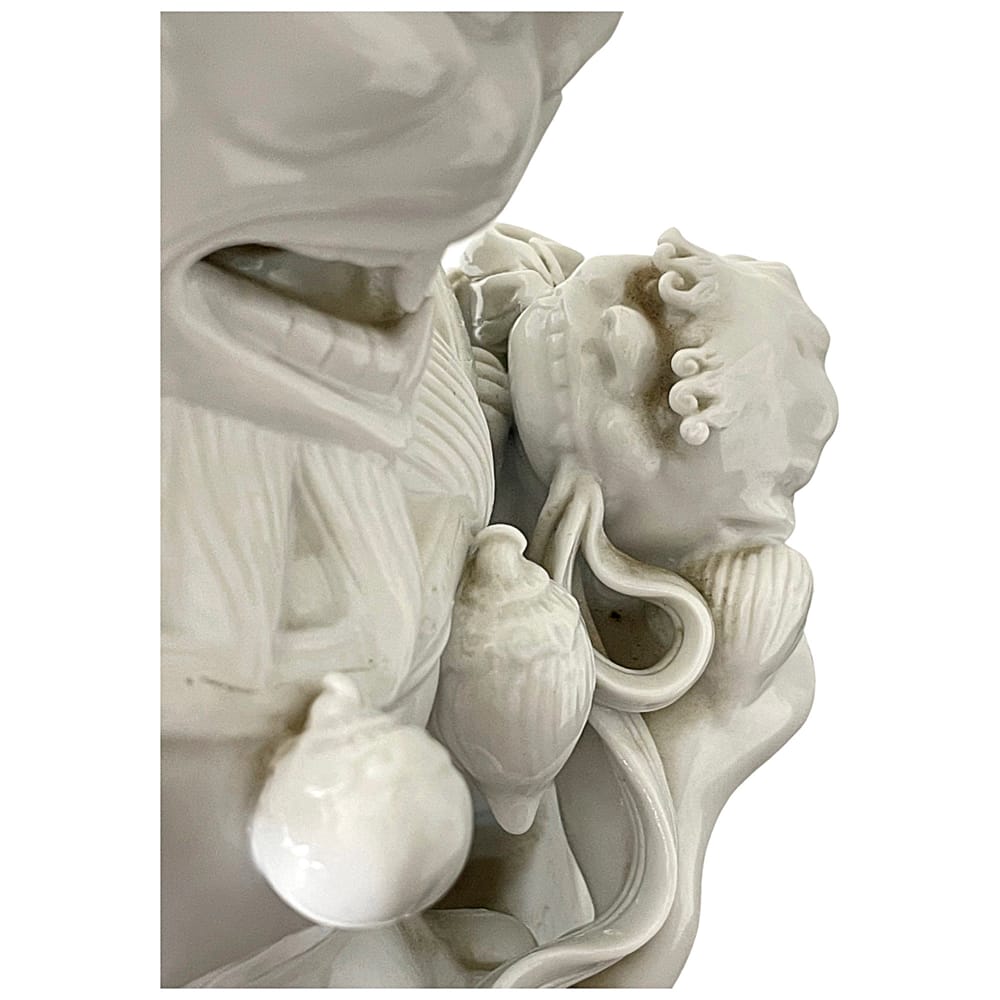Vintage Blanc de Chin Foo Dogs or Foo Lions