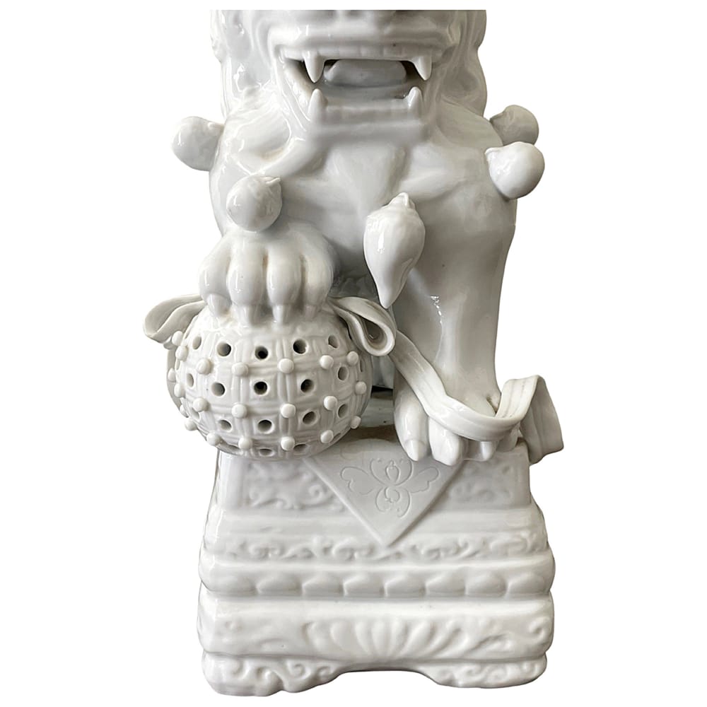 Vintage Blanc de Chin Foo Dogs or Foo Lions