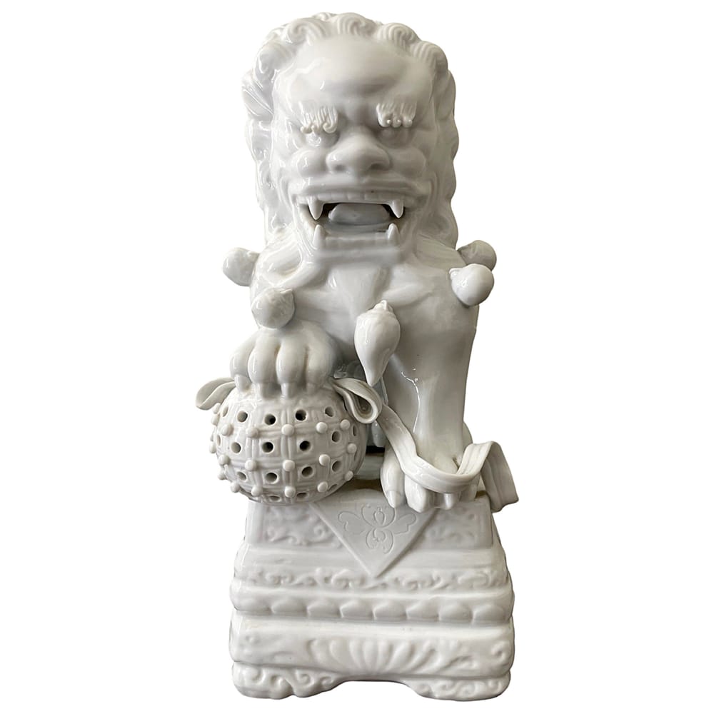 Vintage Blanc de Chin Foo Dogs or Foo Lions
