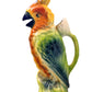 Antique French Majolica Cockatoo or Parrot Pitcher by St. Clement Potteries c.1920s