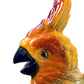 Antique French Majolica Cockatoo or Parrot Pitcher by St. Clement Potteries c.1920s