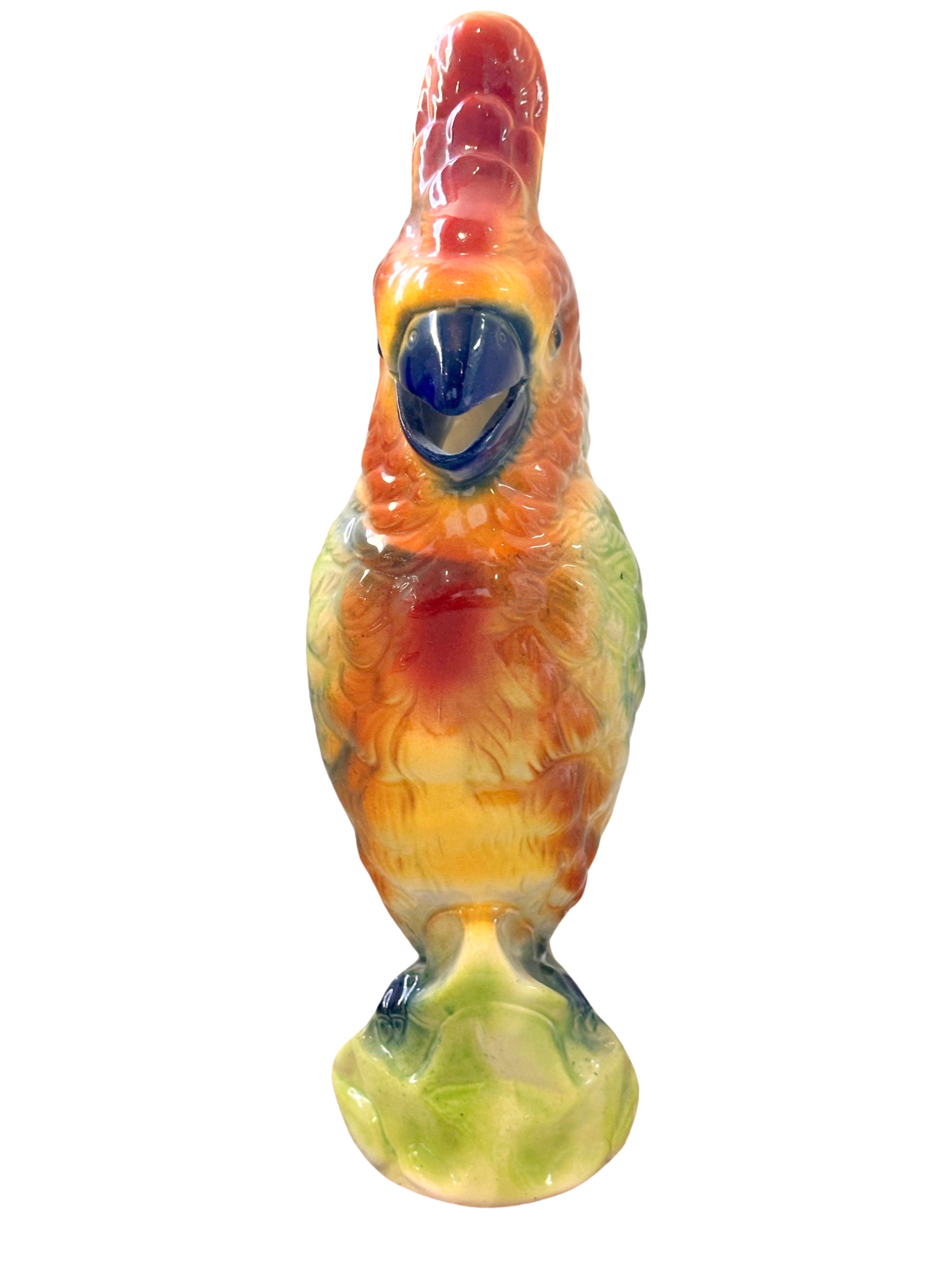 Outlets A Superb Vintage Hand-Painted Majolica 'Coq' Figurine, Made in France