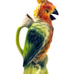 Antique French Majolica Cockatoo or Parrot Pitcher by St. Clement Potteries c.1920s