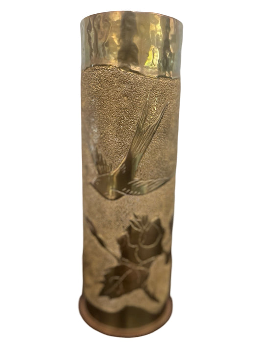 World War One Brass Trench Art Vase c.1917