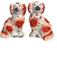 19th Century Russet Staffordshire Dogs or Mantle Dogs - c. 1880s - a Pair