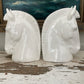 Pair of Vintage Ceramic Horse Head Bookends made by Hispania a LLadro Company