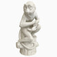 Vintage Blanc de Chin German Porcelain Seated Sitting Monkey Statue